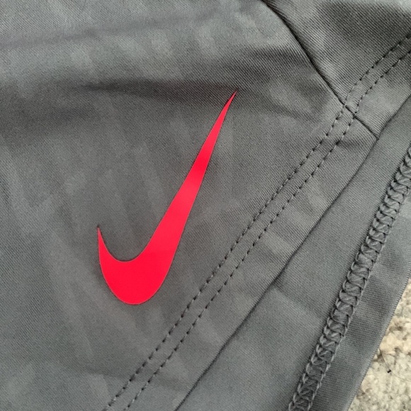 Nike DRI-FIT Women's Running Shorts Gray Pink Athletic Workout Gym Large - Picture 4 of 4